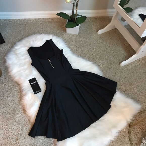Blackmilk Dresses & Skirts - BLACK MILK BLACK MATTE EVIL ZIP DRESS SIZE S NWOT